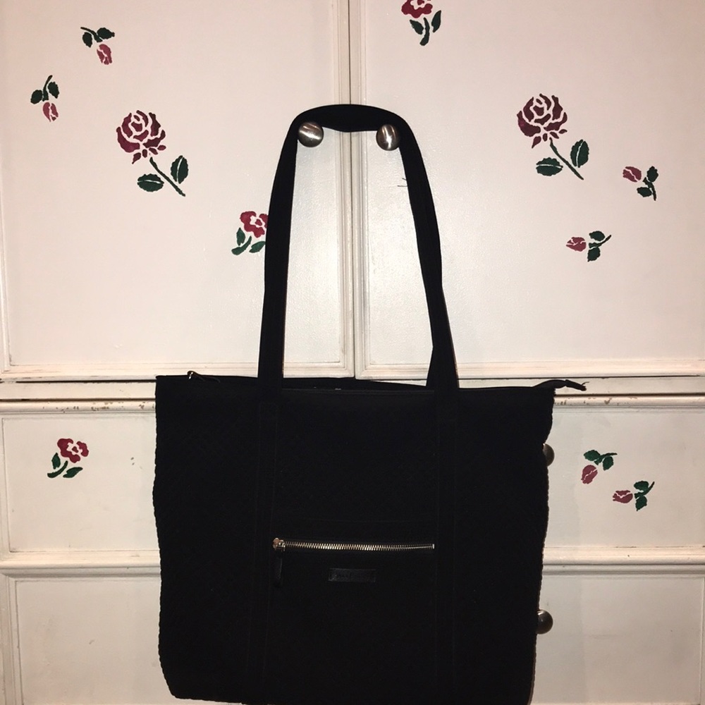 Vera Bradley Black Microfiber Tote